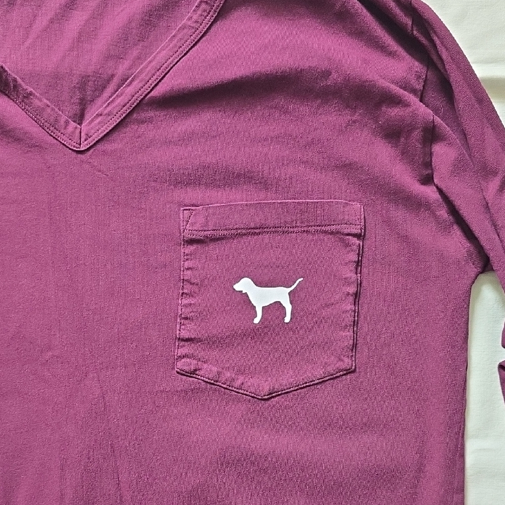PINK Victoria's Secret Maroon V-Neck Sweater - Picture 7 of 7